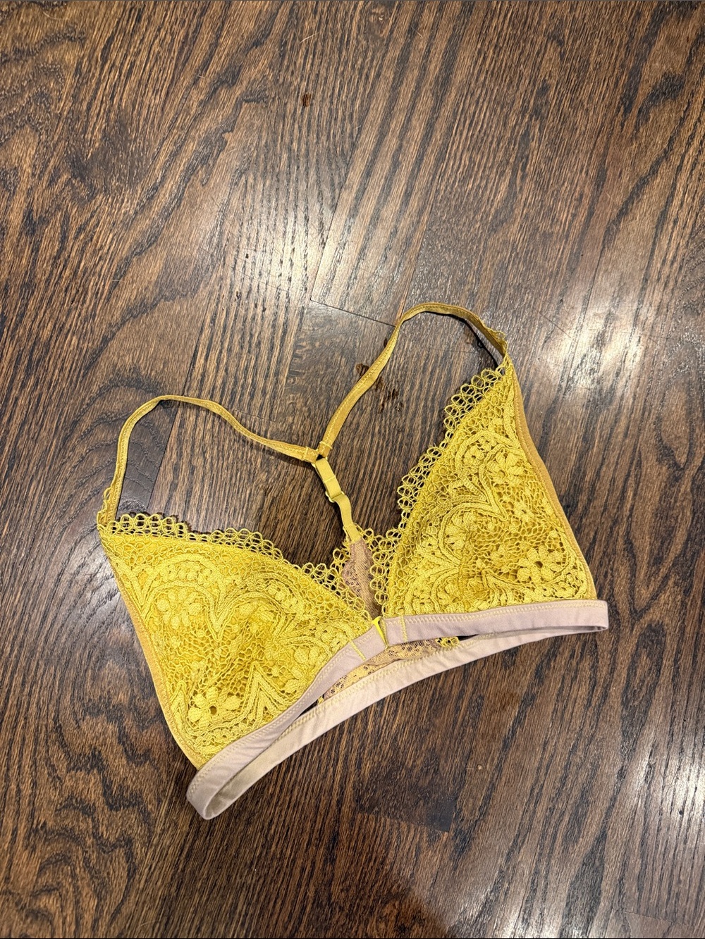 Victoria secret xs Yellow Lace Bralette with Adjustable Straps